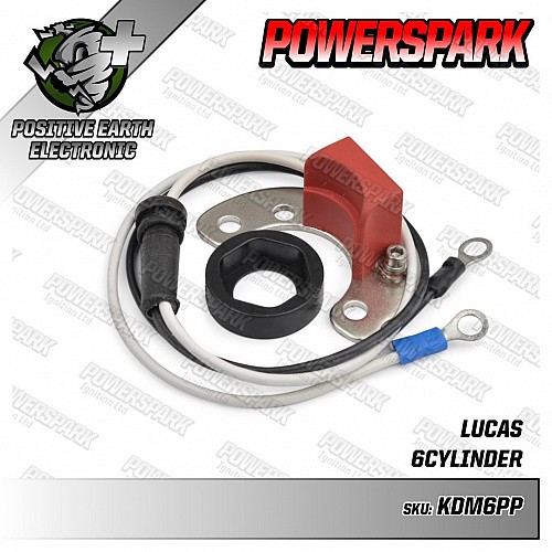 Powerspark Electronic Ignition Kit POSITIVE EARTH for Lucas DM6, DM6A DMB6, DMBZ6A Distributor KDM6-Powerspark