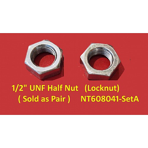 1/2" UNF Half Nut   (Locknut)     ( Sold as Pair )     NT608041-SetA