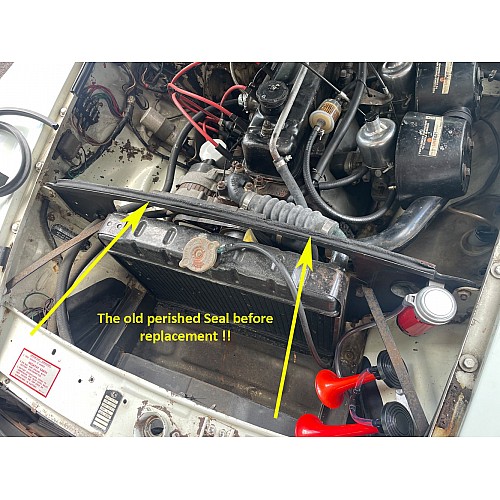 MGB Radiator and Bonnet Seal Per Meter AHH7205   SRS107EP