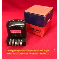 Voltage Regulator 12v Lucas RB106 Style  With Push On Lucar Terminals  SWH102