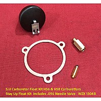 S.U Carburetor Float Kit HS6 & HS8 Carburettors Stay Up Float Kit  Includes .096 Needle Valve   WZX 1304B