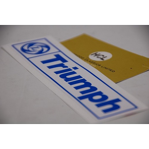 Vinyl Leyland Triumph car sticker. 150mm long.