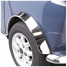 Mini stainless steel, polished wheel arch cover kit. BG2405MS
