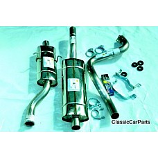 TR7 S/S SPORTS EXHAUST SYSTEM LESS MANIFOLD (includes fitting kit)