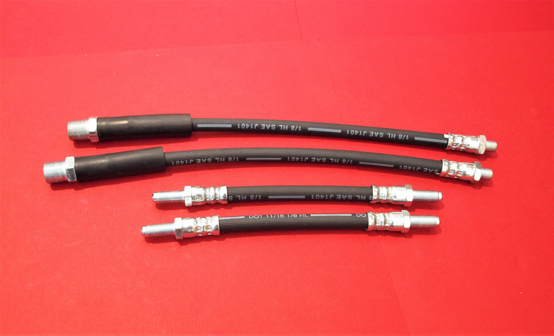 Wood & Pickett Classic Mini 1967-1984 Front Brake Pipe Flexi Hose – Pair (Drum Brakes, GBH170Z)