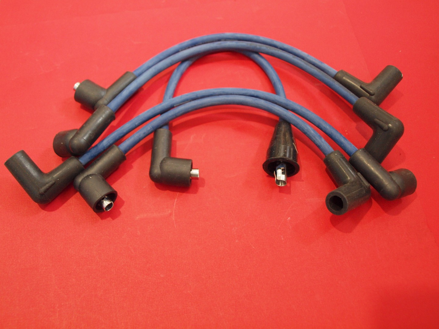 AccuSpark 8mm Silicone HT Ignition Lead Set For 4 Cylinder Classic Cars (Type 6 Blue)